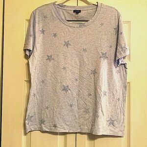 Splendid, light blue stars tee shirt, size xxl, EUC